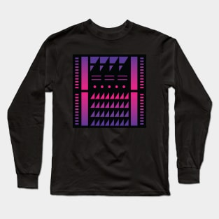 “Dimensional Angles (1)” - V.2 Purple - (Geometric Art) (Dimensions) - Doc Labs Long Sleeve T-Shirt